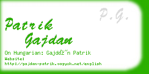 patrik gajdan business card